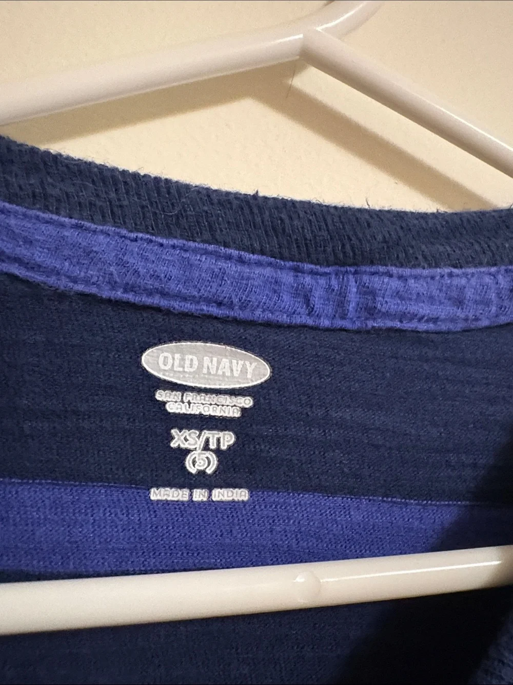 Old Navy Striped V‑Neck Long Sleeve Tee